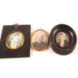 Three 19th Century miniatures,