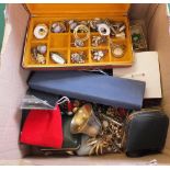 A box of costume jewellery