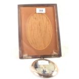 Rectangular and circular Silver photo frames,