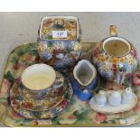 Various Grimwades floral chintz and other china (two trays)