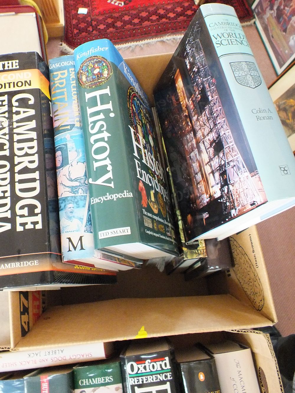 Various volumes of dictionaries and encyclopaedias etc (two boxes) - Image 2 of 2