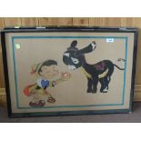 Two watercolours of Disney subjects, Pinocchio and Five Dwarfs, signed Slim,