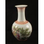 A Chinese vase with musician decoration