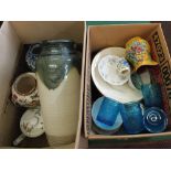 A Coalport tea set plus various china and glass (two boxes)