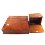 A Victorian Mahogany writing slope plus an Edwardian Oak stationery box