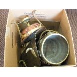 Various Brass and Copper including a jardiniere,
