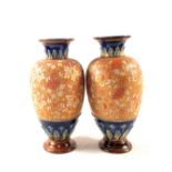 A pair of Royal Doulton Slaters floral vases,