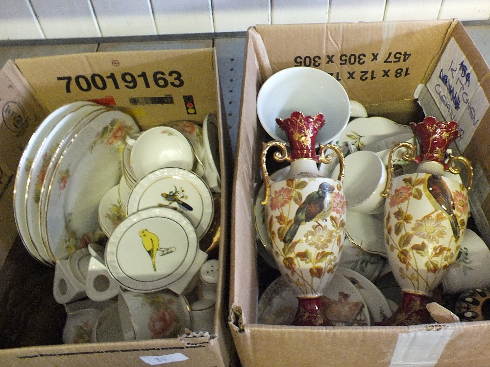 Two tea sets and other china (two boxes)