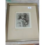 A framed photo of Alice Liddell 17/100 from an original by Lewis Carroll C1860,