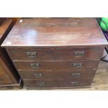 Edwardian Pine chest of three long drawers