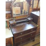 Edwardian inlaid Mahogany dressing table