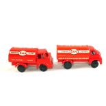 Two Wells Brimtoy tin plate friction drive Esso tankers (two lengths)