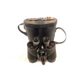 A pair of 1945 dated Canadian binoculars in their case