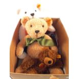 Three Steiff bears, 664625 cream,