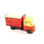 A Chad Valley tin plate clockwork British Railways red and cream lorry