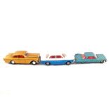 A Dinky 127 Rolls Royce Silver Cloud, gold body red interior,