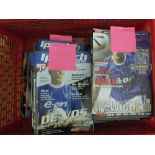 Various football programmes 2001-2008 with list (two boxes)