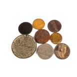 Various tokens, coins and medallions,