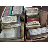 An unusual collection of early cigarette boxes including Cohen Weenan Hignetts, Phillips, Marcus,