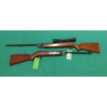 A Diana model 34 .22 air rifle No.619149 with a Taseo 4x32 scope and a Diana model G.25 .