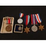 A mixed lot including WWII medals including France and Germany Star with a Special Constable