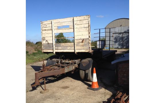 Step framed trailer 24ft long, been stored inside, very strong, used to transport crawler, - Image 5 of 7