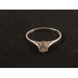 An 18ct White Gold solitaire Diamond ring (approx 0.