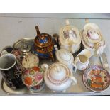 Various mainly 19th Century china including teapots