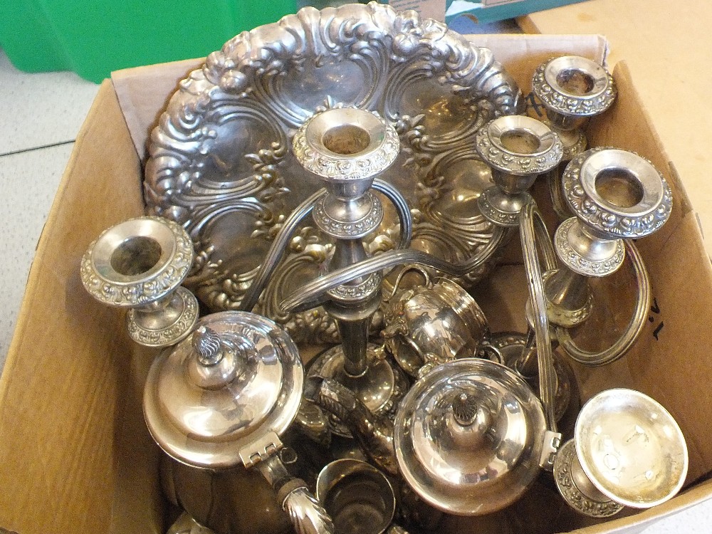 Various items of Silver plate