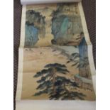 A Japanese scroll landscape picture,