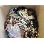 A box of costume jewellery