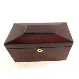 A 19th Century Mahogany two compartment tea caddy