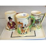 Three Crown Devon musical tankards