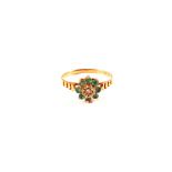 A 9ct Gold Emerald and Diamond ring,