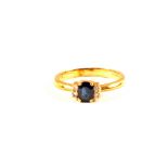 An 18ct Gold Sapphire and Diamond ring,