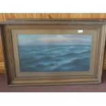 A pair of gilt framed seascape prints,