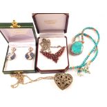 A selection of Silver jewellery including necklaces,