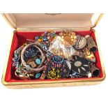 A jewellery box and contents