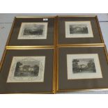 Four Tombleson coloured topographical prints,