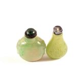 Two Chinese Jadeite snuff bottles,