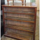 Two Victorian Mahogany four shelf open bookshelves