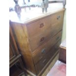 A Victorian Mahogany chest of two short and three long drawers