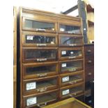 A stained Mahogany haberdasher's chest of twenty drawers,