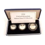 A 1994 United Kingdom Silver proof collection containing Bank of England £2 coin,