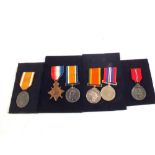A collection of WWI and WWII British and German medals including 1914/15 Star