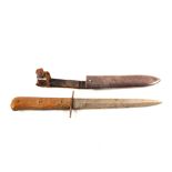 A Third Reich era fighting knife with a Hitler Youth knife scabbard