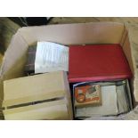 Various stamp accessories including albums,