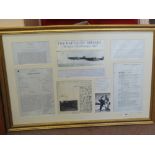 Battle of Britain facsimile documents with a 2nd Warwickshire print,