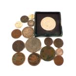 Various coins including 1887 Florin, 1825 six pence,