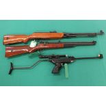 Three various air rifles